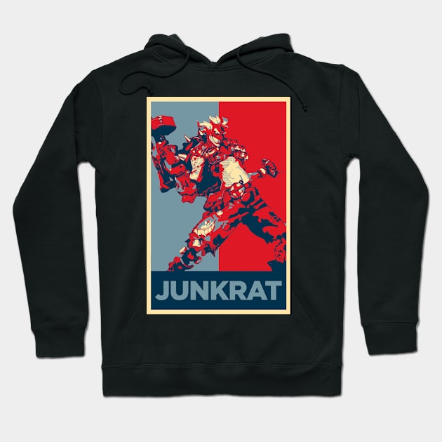 Junkrat Poster Hoodie by Anguru